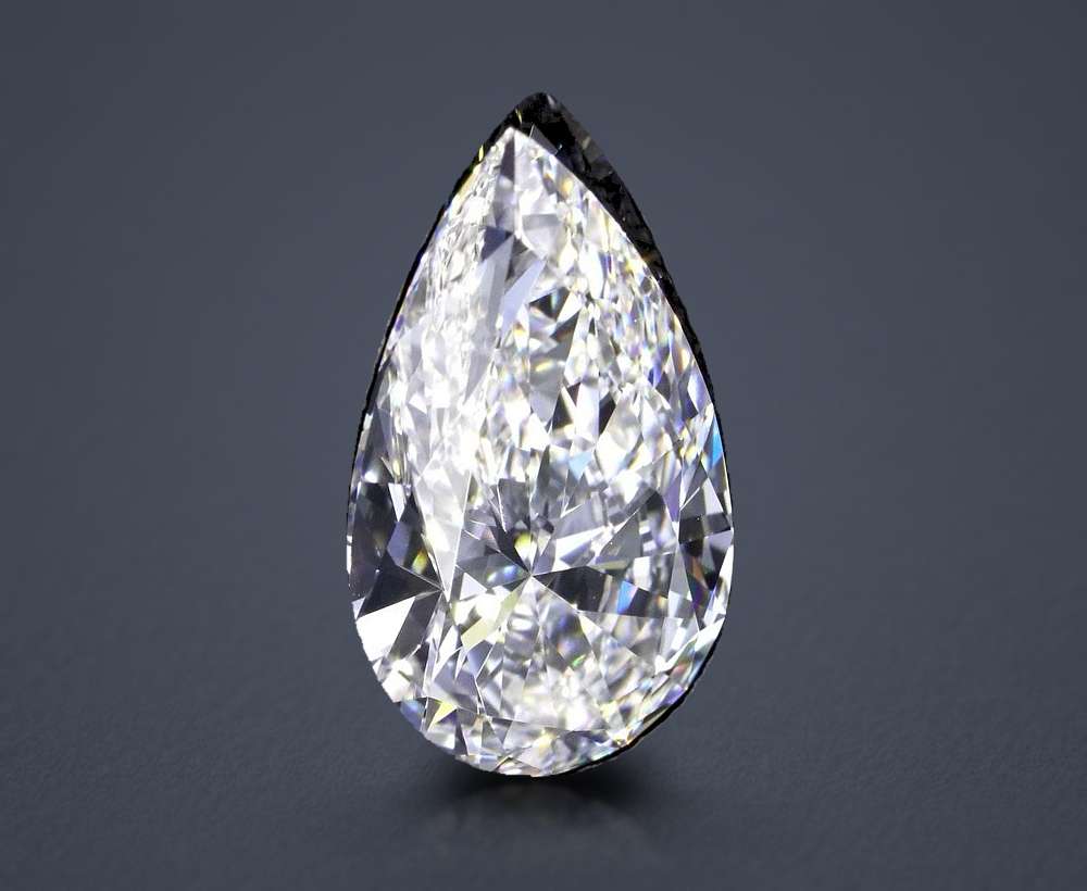 3.47 Carat Pear Natural Diamond