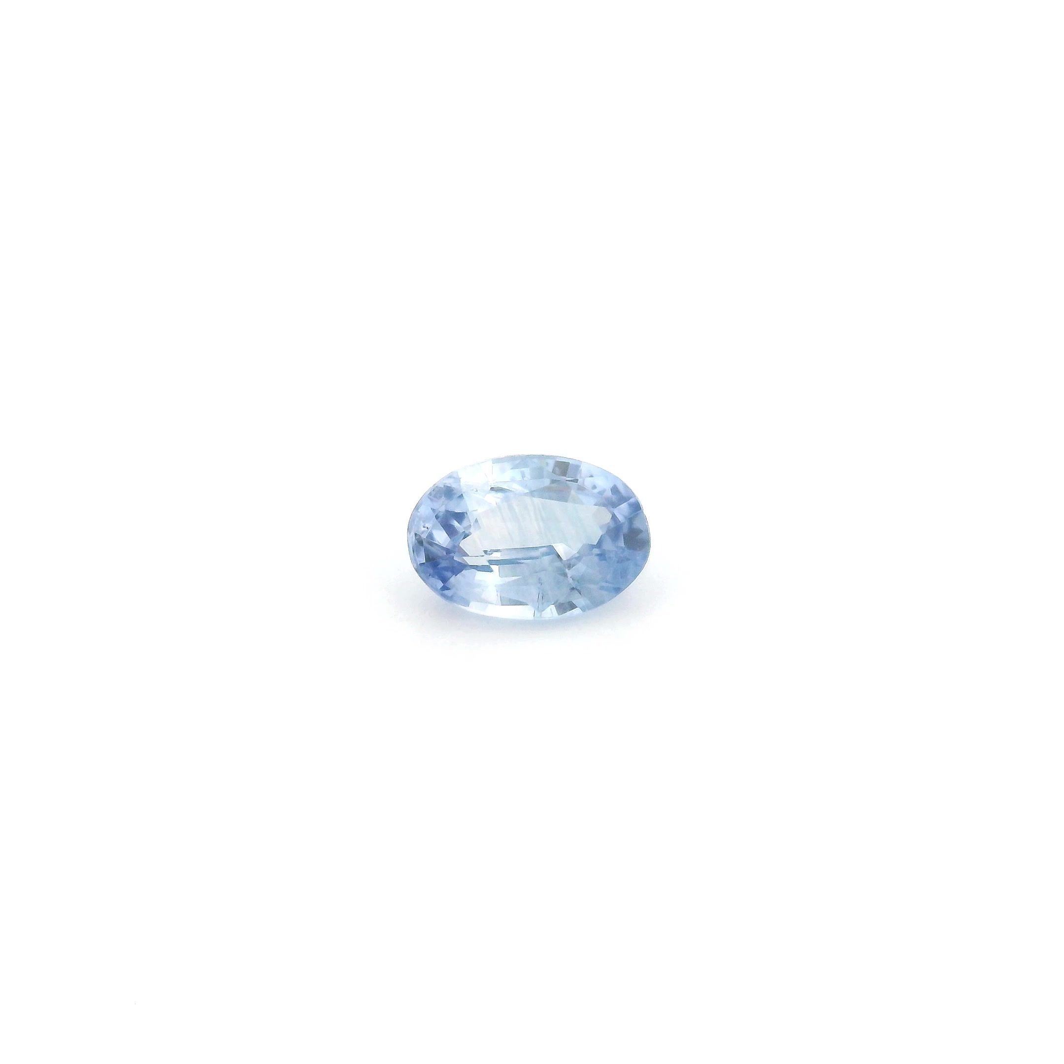 0.51 Carat Light Blue Oval Sapphire