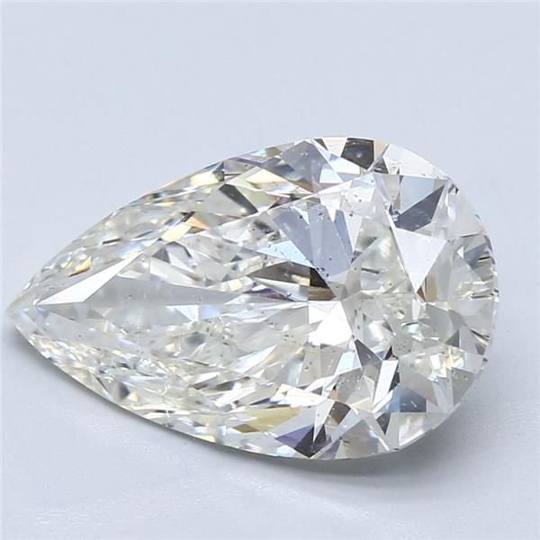 5.01ct J SI2 Rare Carat Ideal Cut Pear Diamond