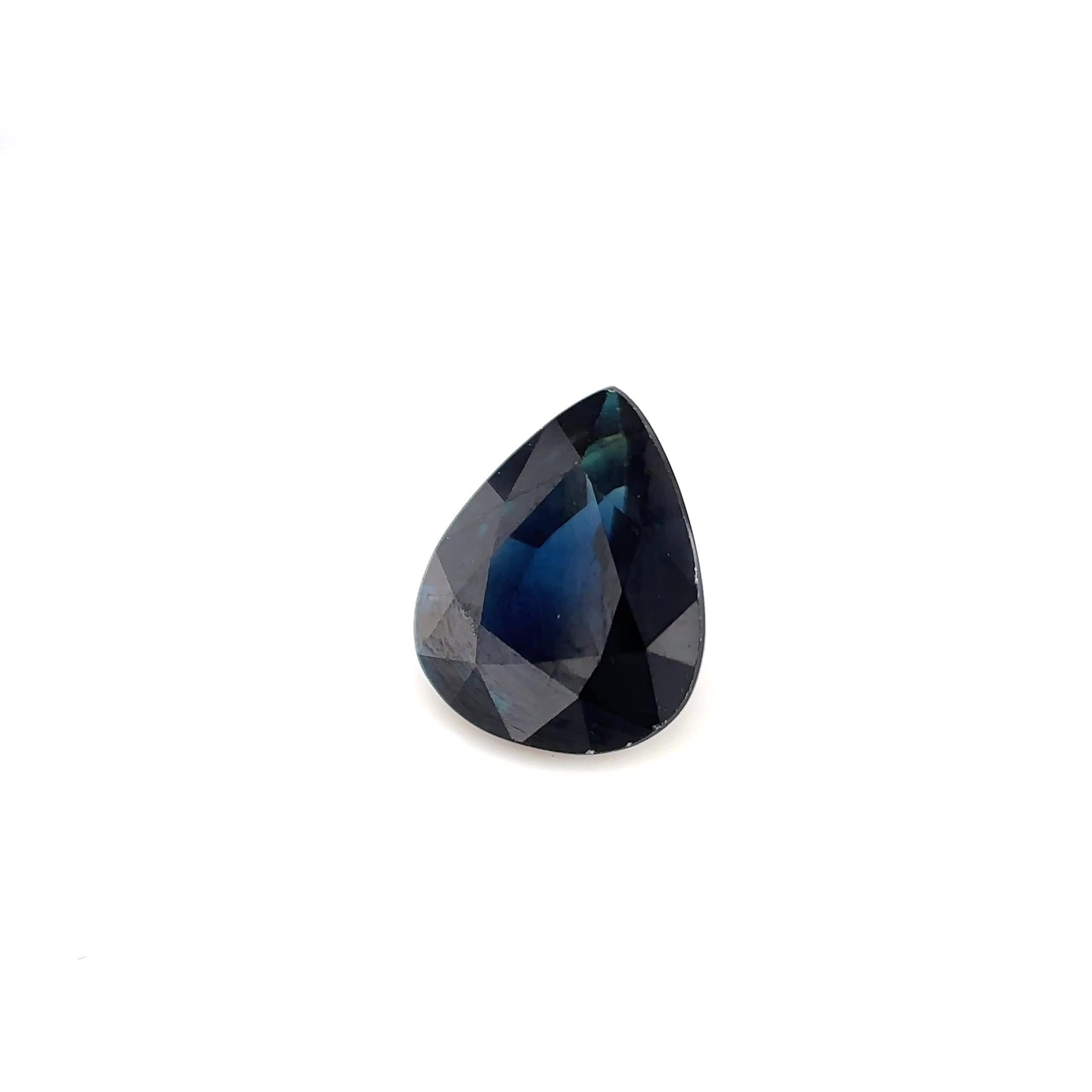 3.30 Carat Blue Pear Sapphire