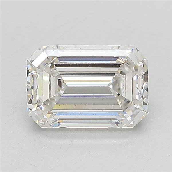 1.52ct F SI1 Rare Carat Ideal Cut Emerald Lab Grown Diamond