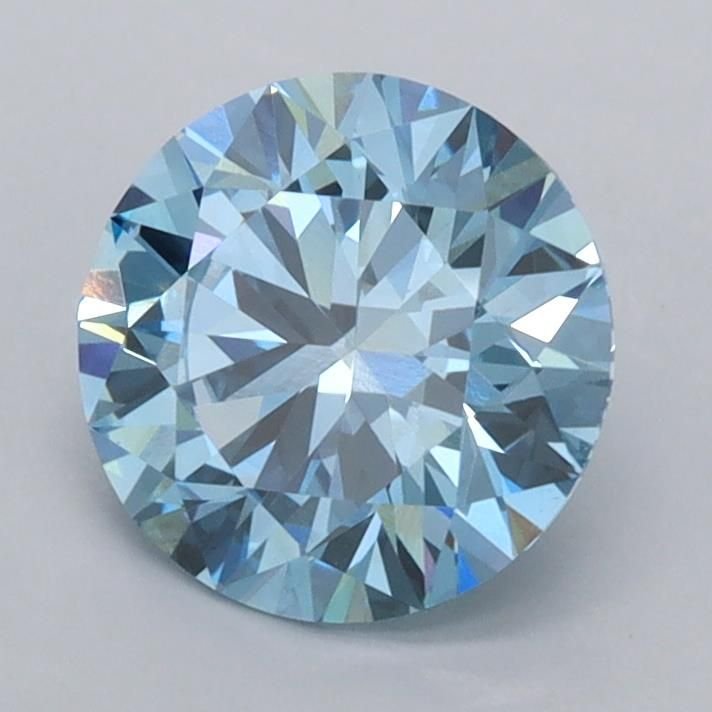 1.51 Ct. Fancy Vivid Blue Round Lab Diamond