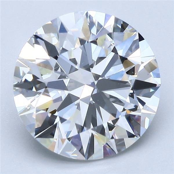 4.40ct F VS2 Rare Carat Ideal Cut Round Diamond