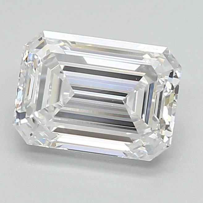 1.71ct E VVS2 Rare Carat Ideal Cut Emerald Lab Grown Diamond
