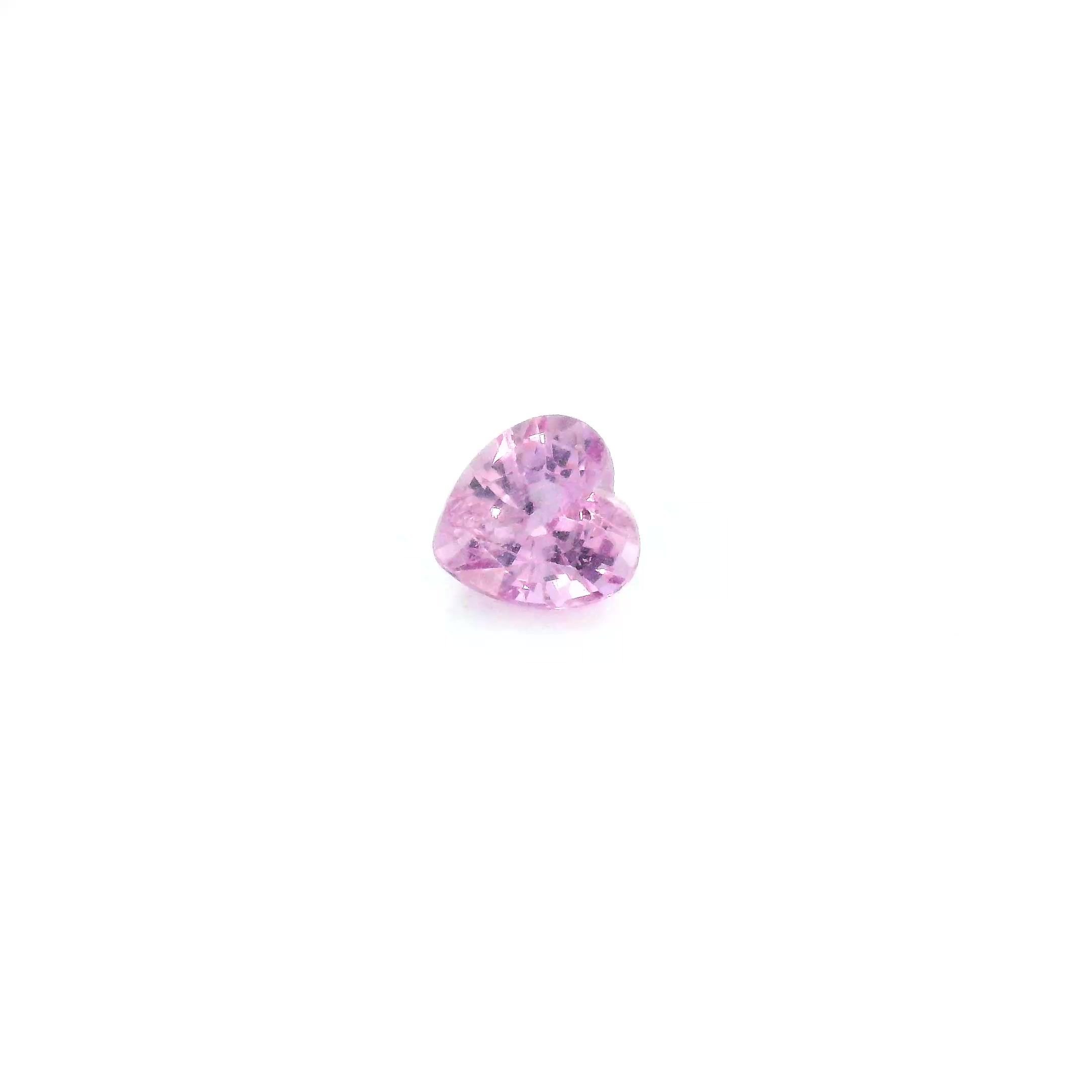 0.59 Carat Pink Heart Sapphire