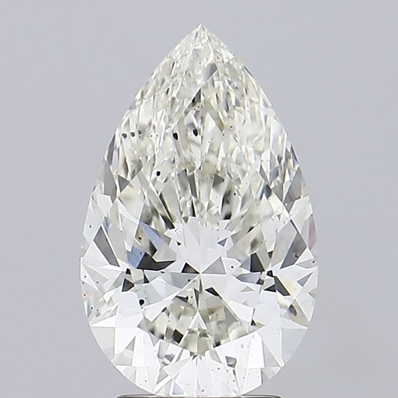 3.06ct H SI1 Rare Carat Ideal Cut Pear Lab Grown Diamond