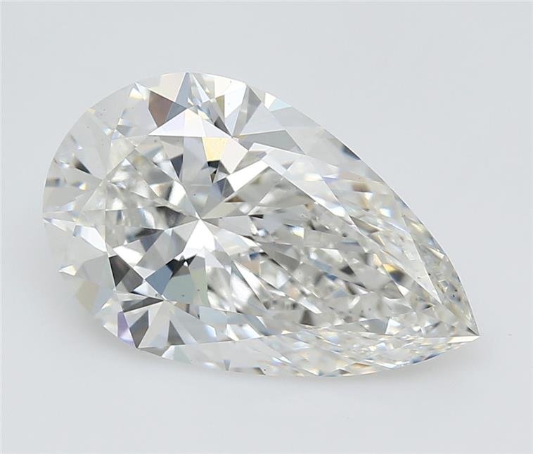 5.35ct F VS1 Rare Carat Ideal Cut Pear Lab Grown Diamond