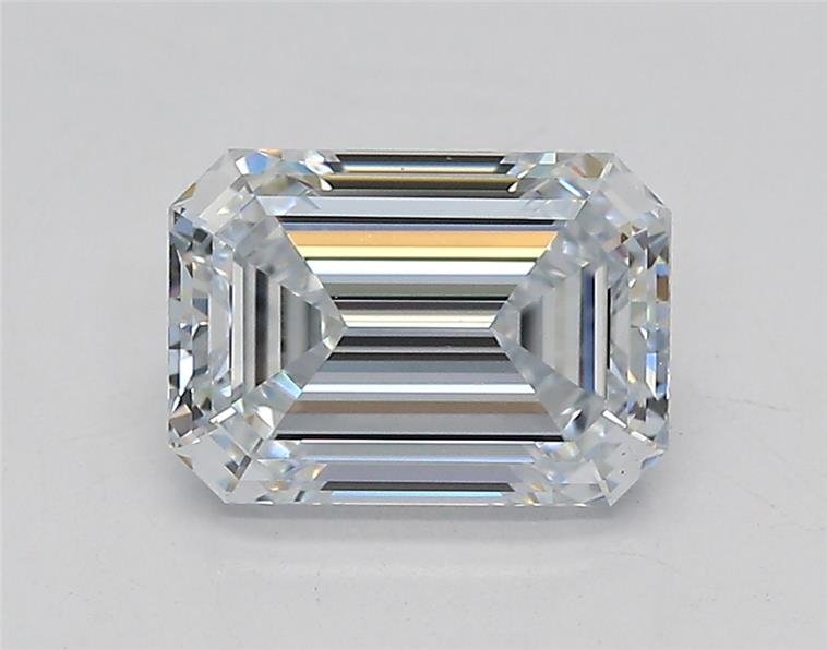 1.55ct F VVS2 Rare Carat Ideal Cut Emerald Lab Grown Diamond