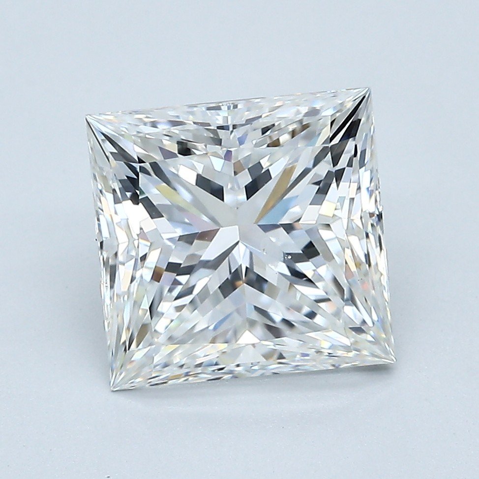 3.71ct G SI2 Rare Carat Ideal Cut Princess Diamond