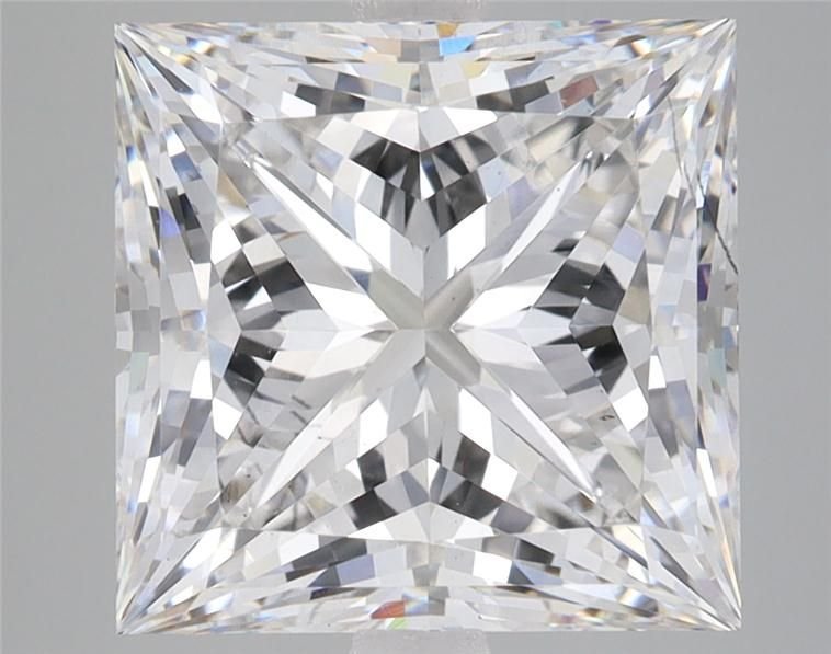 6.20ct F VS2 Rare Carat Ideal Cut Princess Lab Grown Diamond