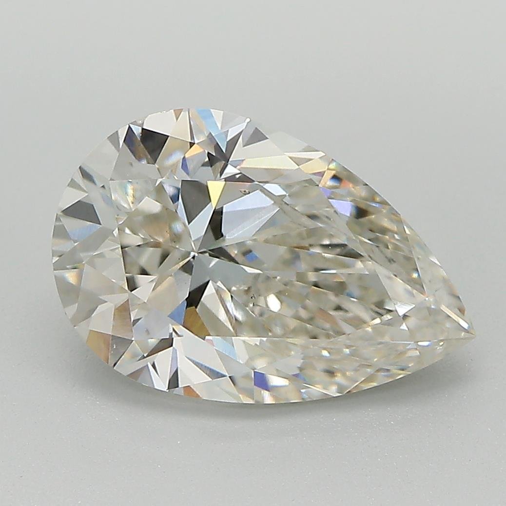 3.00ct I VS2 Rare Carat Ideal Cut Pear Lab Grown Diamond