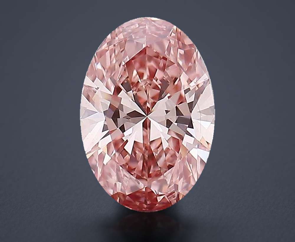 1.38 Ct. Fancy Intense Pink Oval Lab Diamond