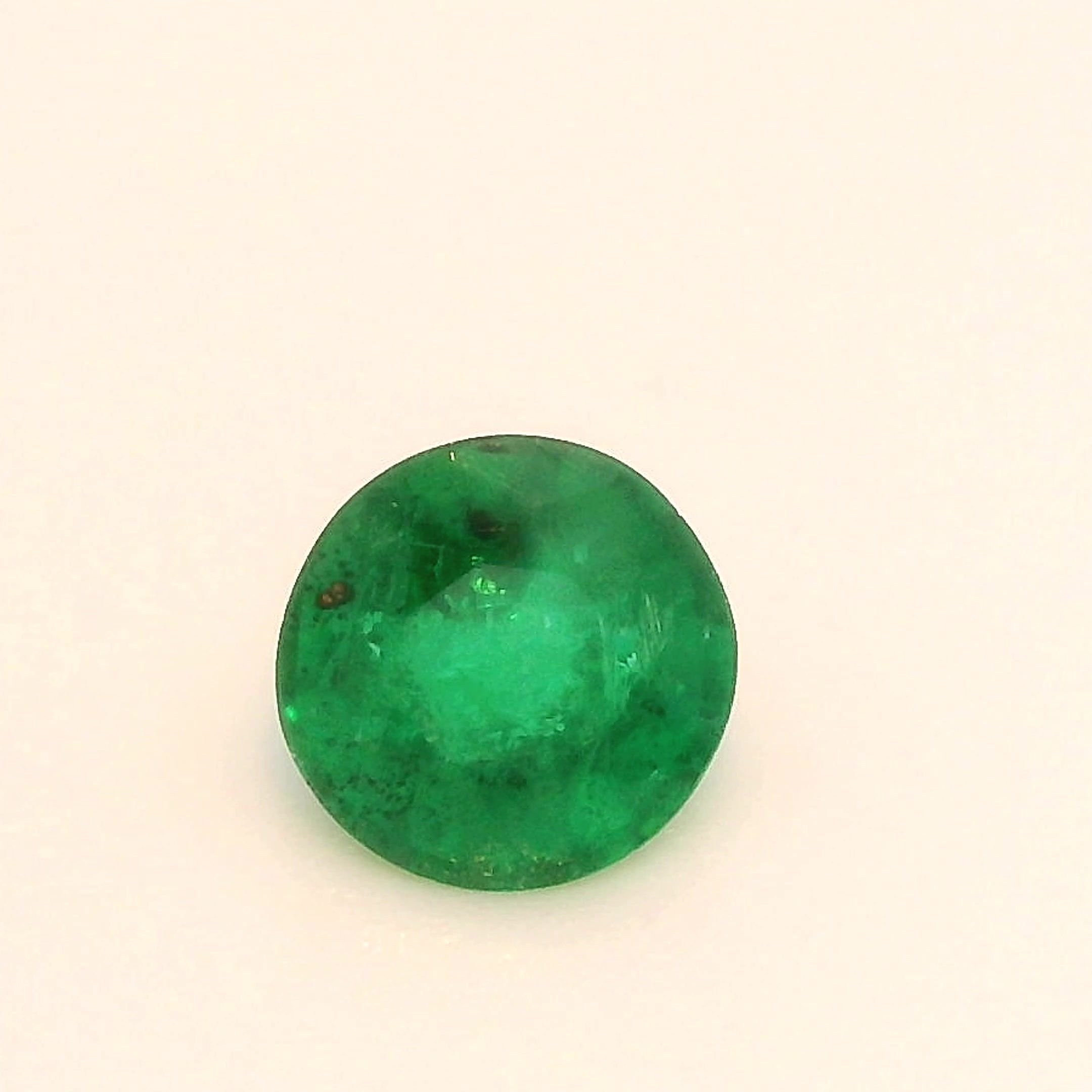 0.42 Carat Deep Green Round Emerald