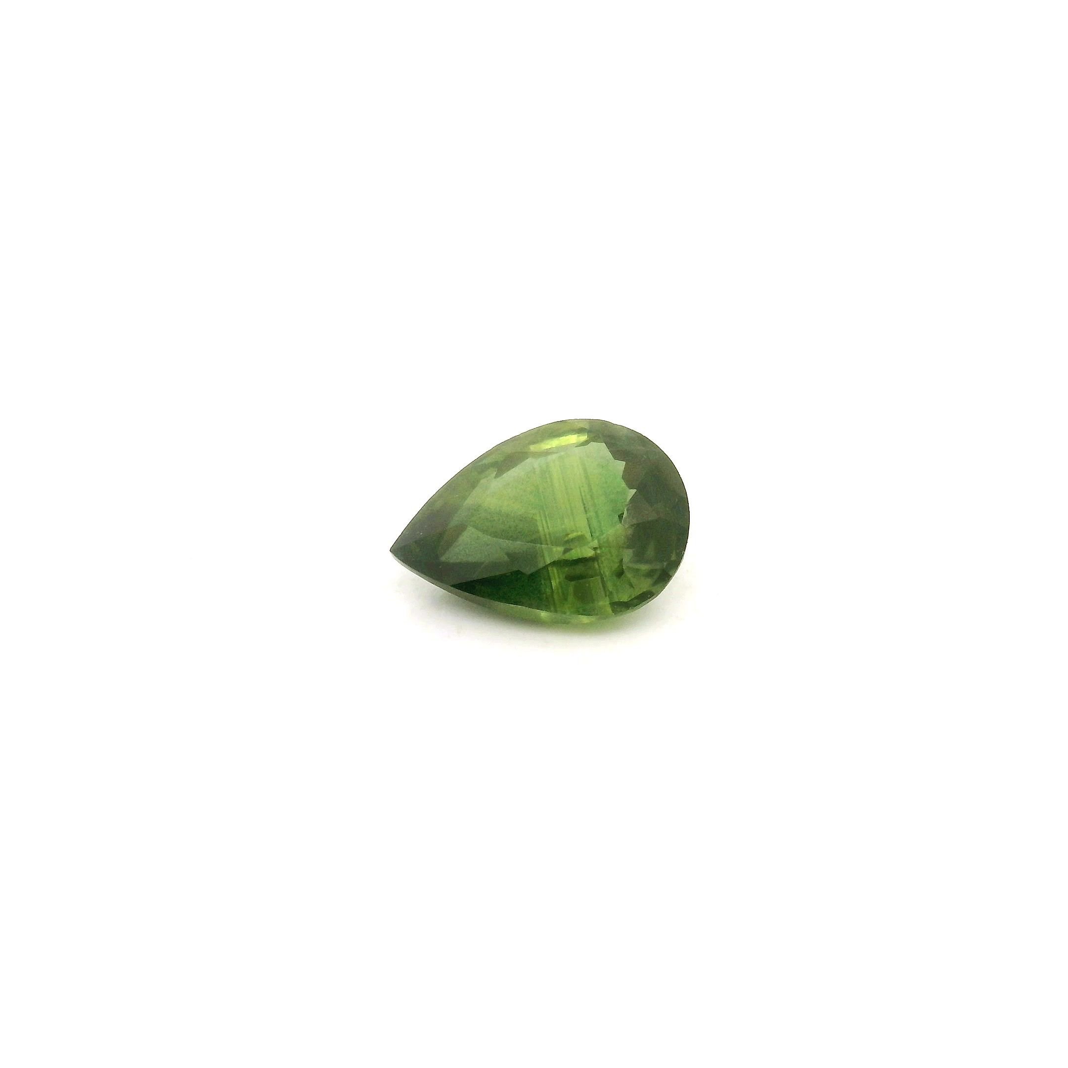 0.80 Carat Green Pear Sapphire