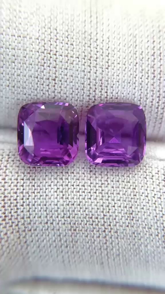 5.90 Carat Purple Cushion Sapphire