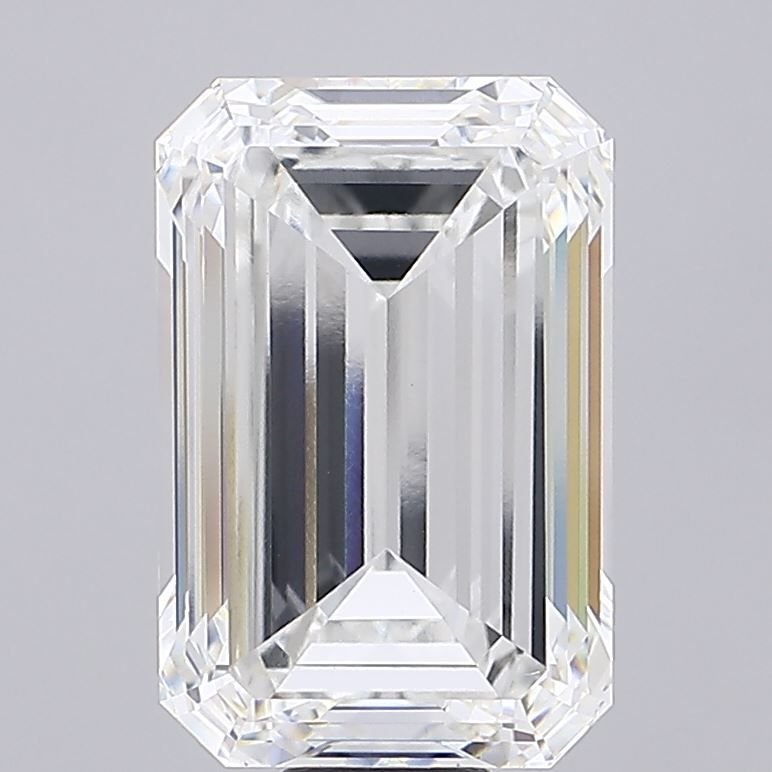 20.03ct F VVS2 Rare Carat Ideal Cut Emerald Lab Grown Diamond