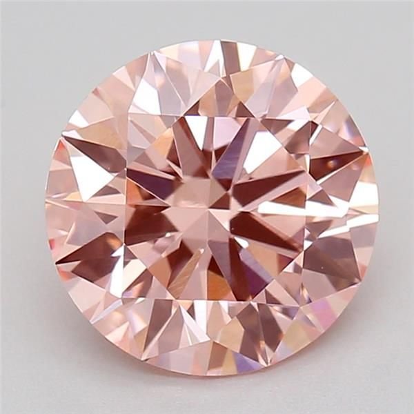1.35 Ct. Fancy Intense Pink Round Lab Diamond