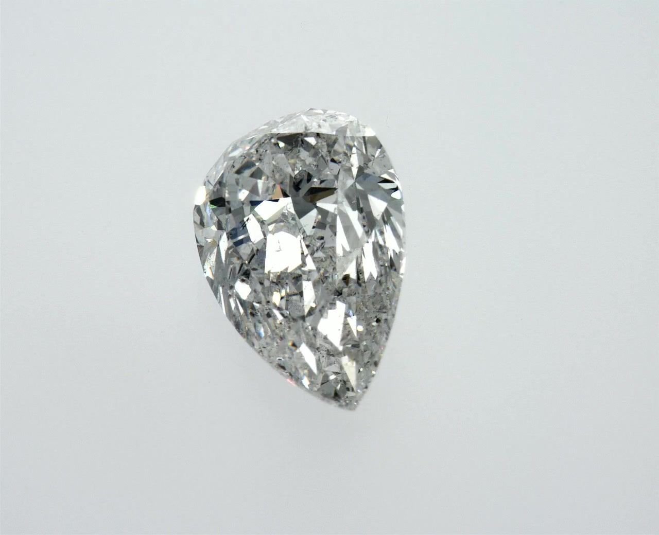 3.01ct E SI2 Rare Carat Ideal Cut Pear Diamond