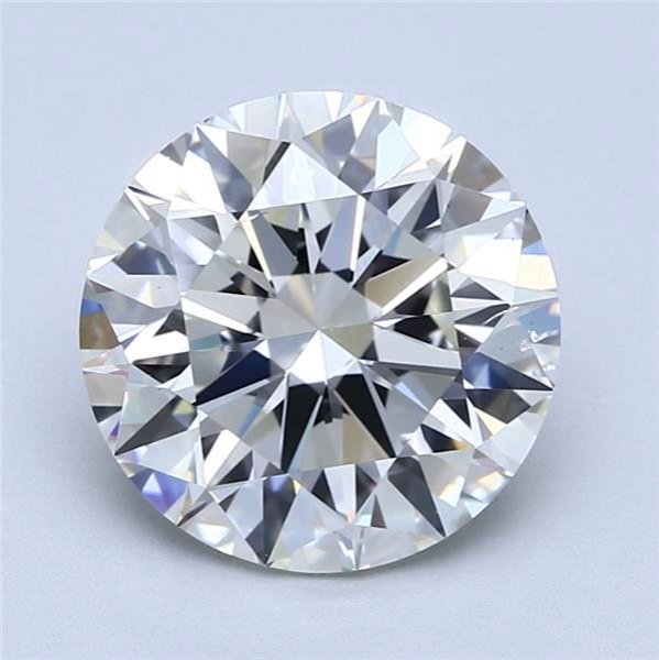 3.71ct J SI1 Rare Carat Ideal Cut Round Diamond