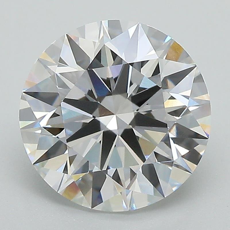 3.08ct D VVS2 Rare Carat Ideal Cut Round Lab Grown Diamond