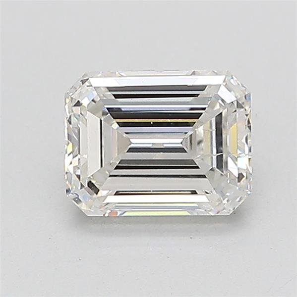 1.01ct F SI2 Rare Carat Ideal Cut Emerald Lab Grown Diamond