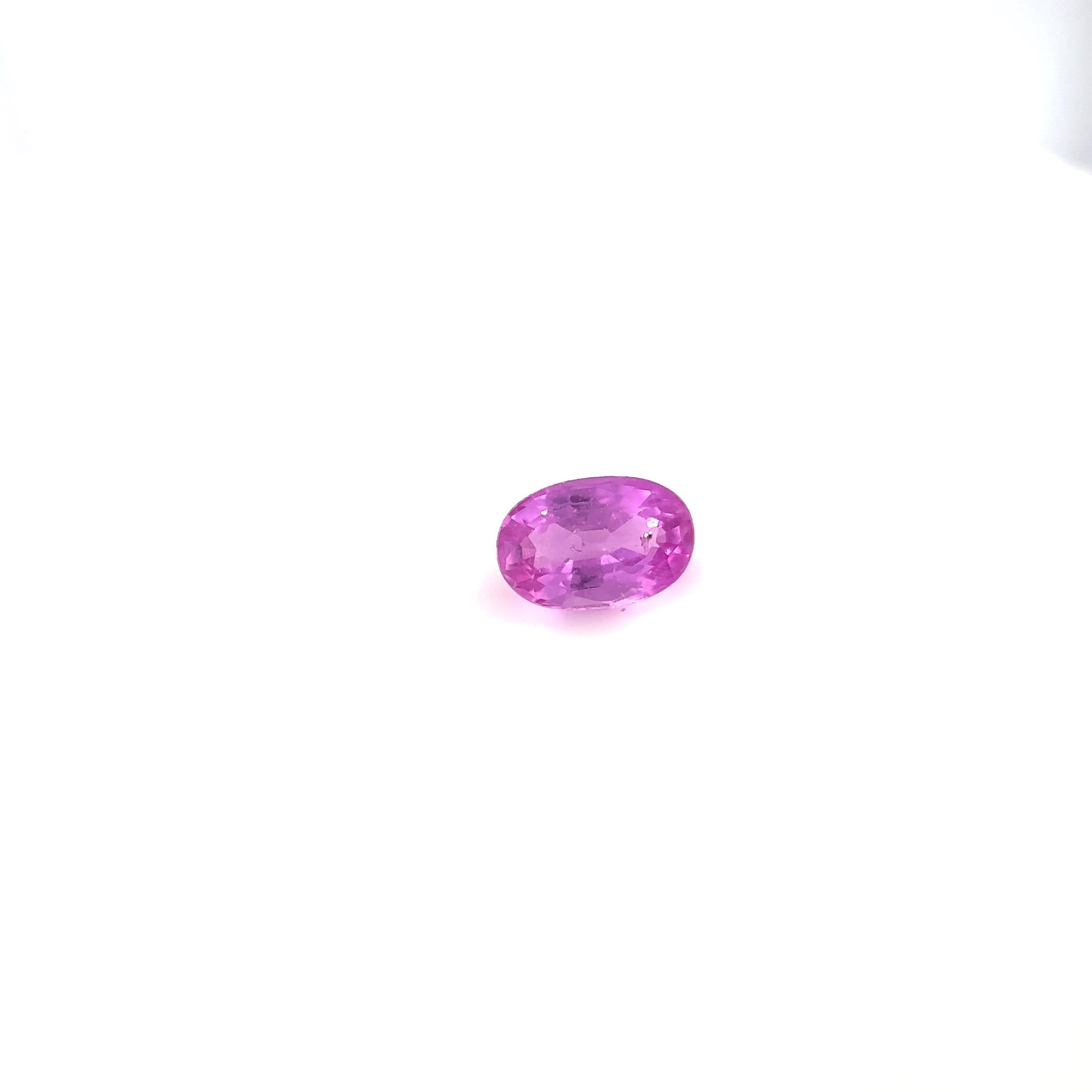 0.60 Carat Pink Oval Sapphire
