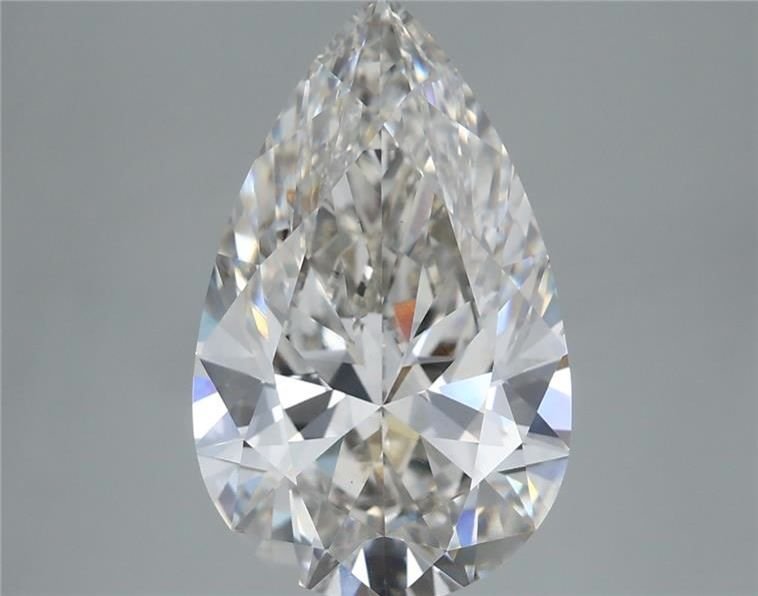 3.08ct H VS1 Rare Carat Ideal Cut Pear Lab Grown Diamond
