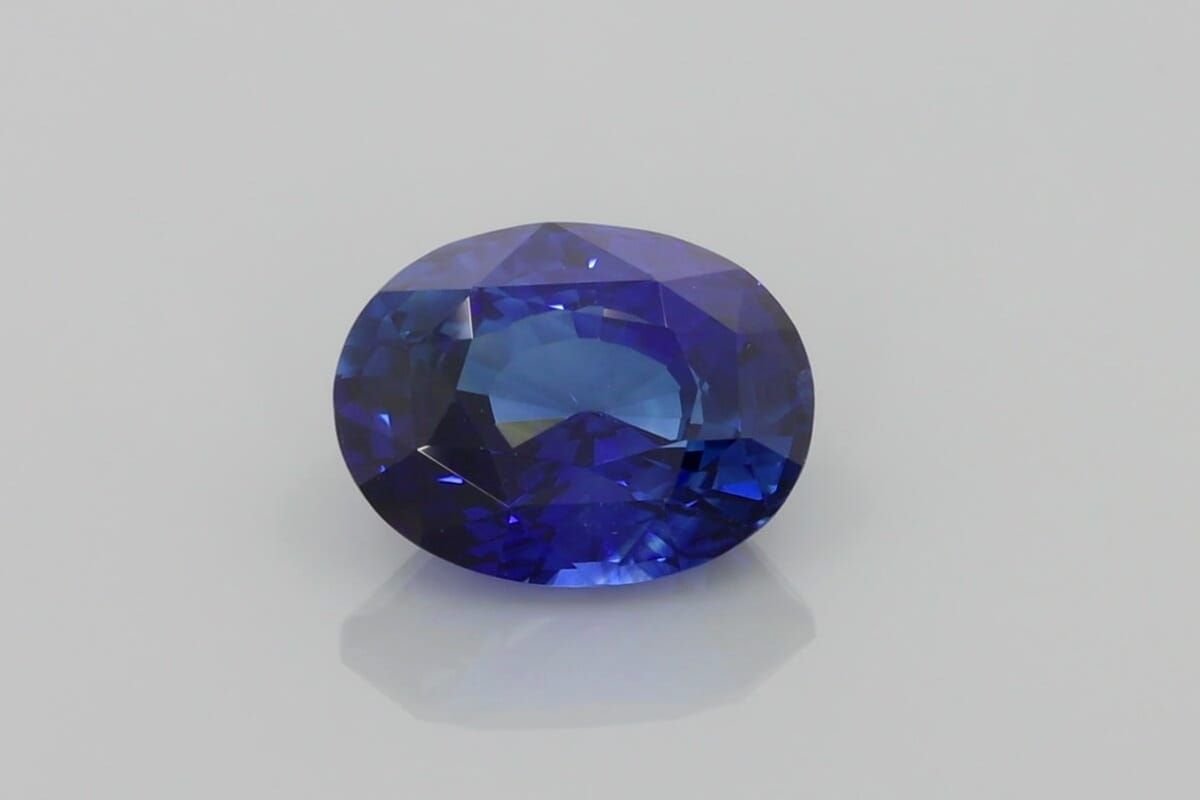 3.68 Carat Vivid Blue Oval Sapphire