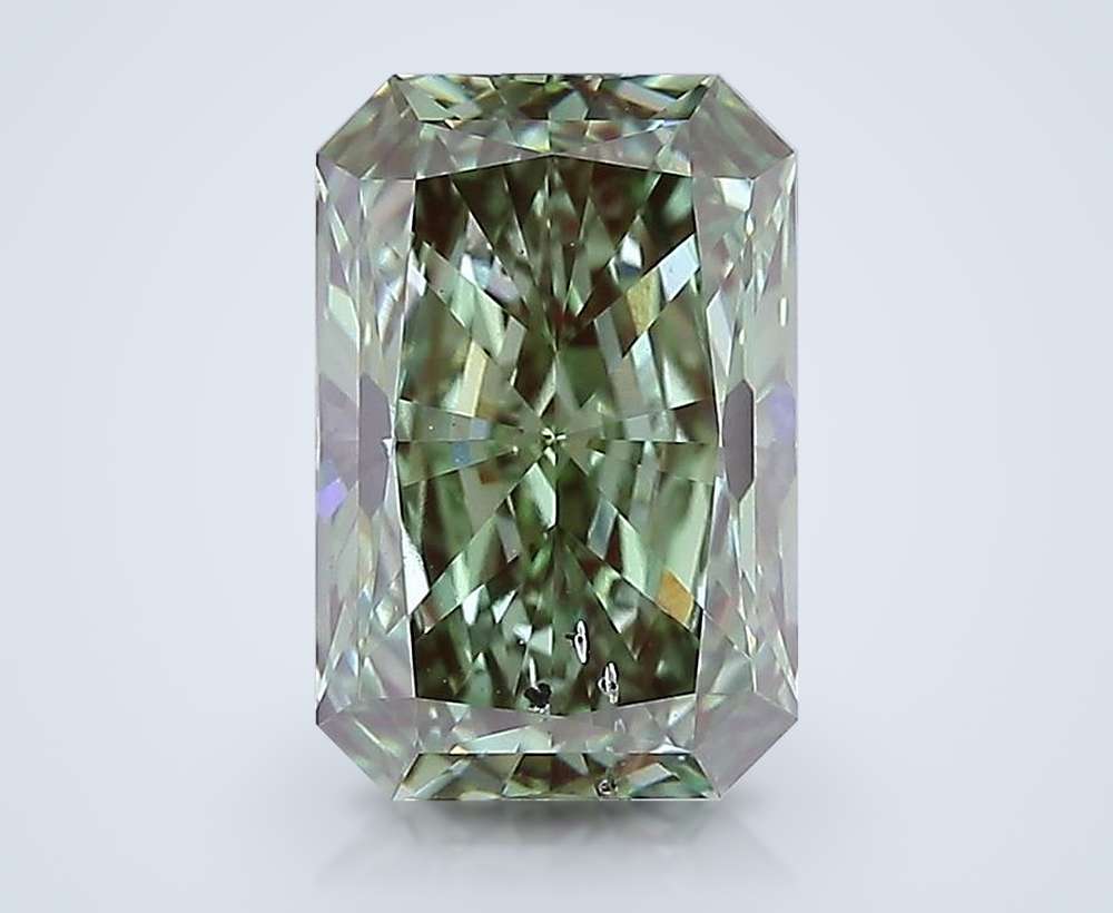 4.01 Ct. Fancy Vivid Green Radiant Lab Diamond