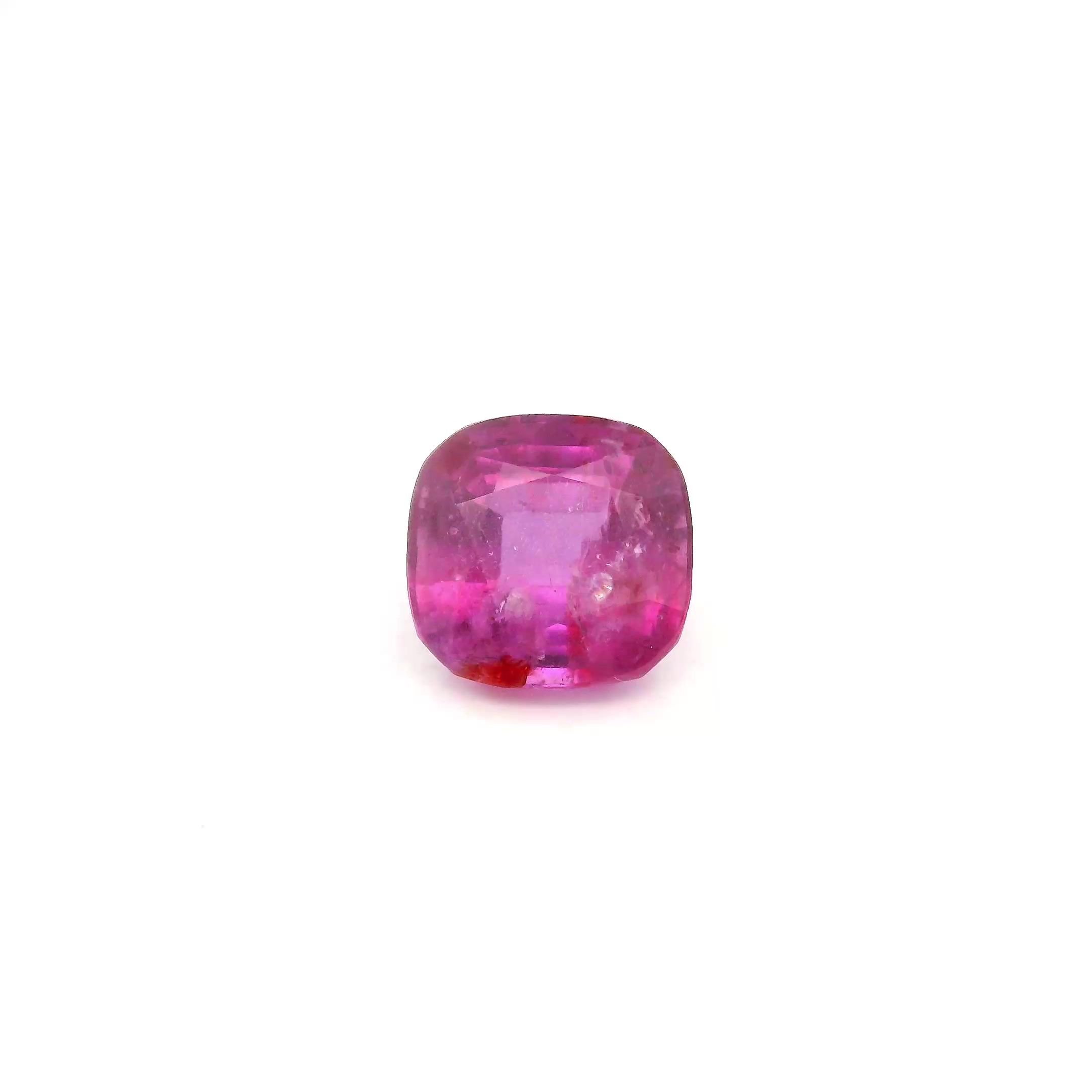 2.10 Carat Pink Cushion Sapphire