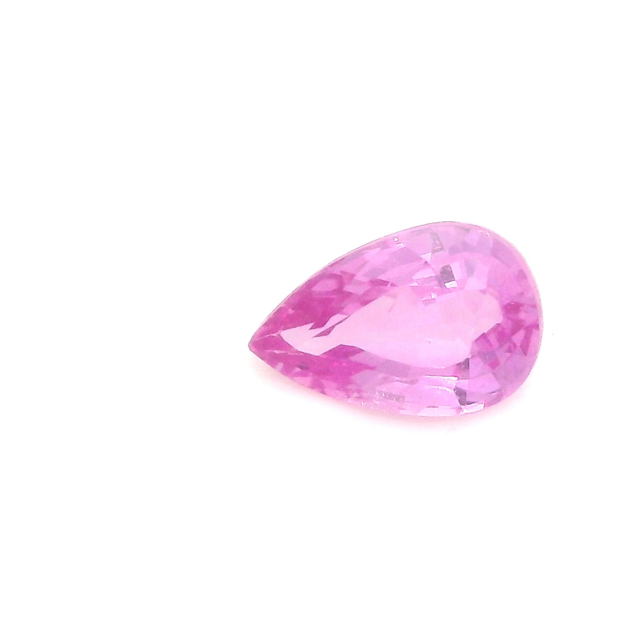 0.59 Carat Pink Pear Sapphire