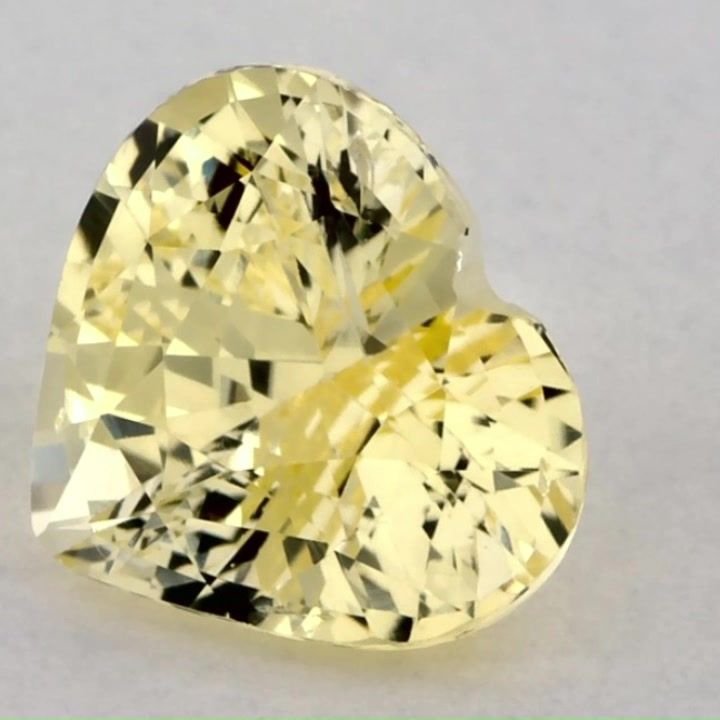 1.57 Carat Yellow Heart Sapphire
