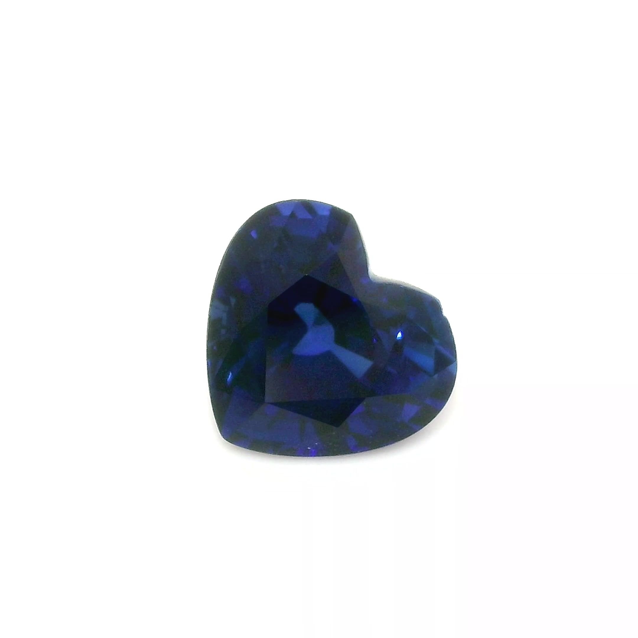 2.63 Carat Blue Heart Sapphire
