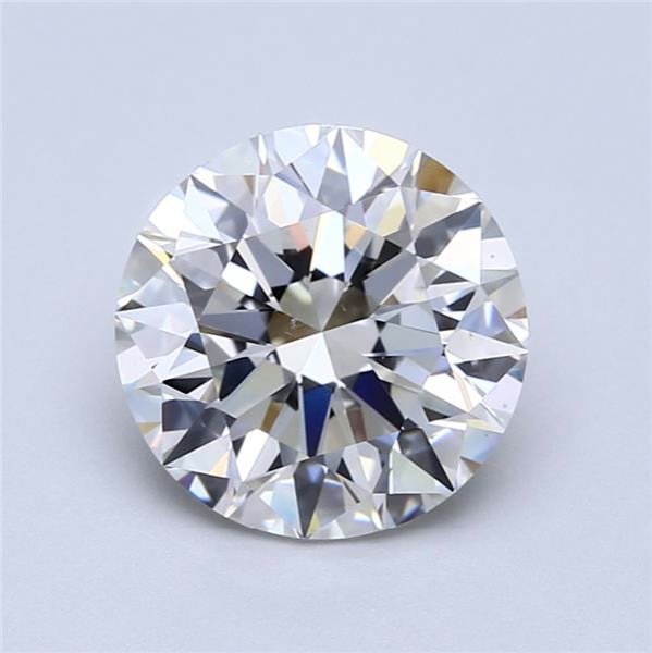 3.02ct I VS2 Rare Carat Ideal Cut Round Diamond