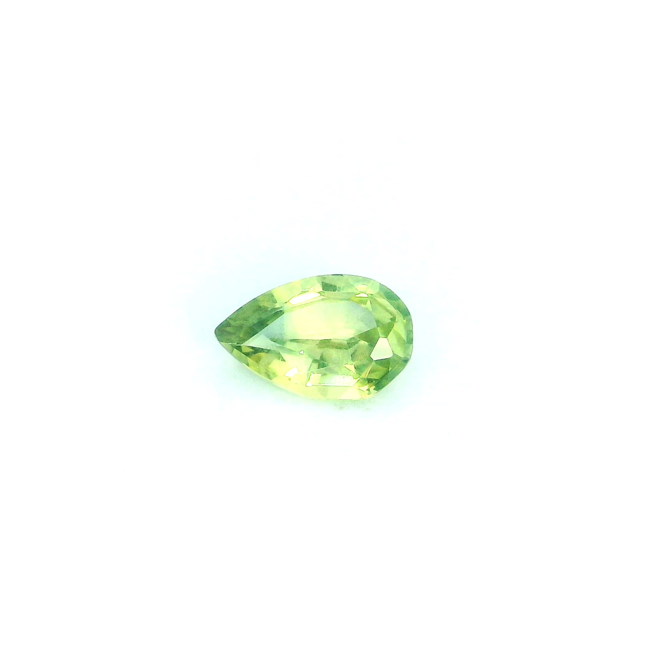 0.43 Carat Yellow Pear Sapphire