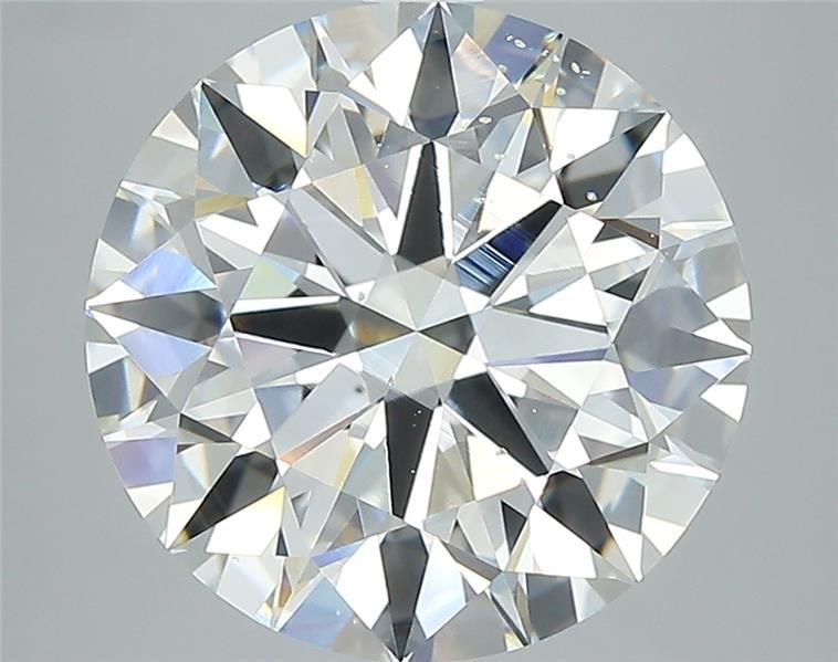 5.04ct H SI1 Rare Carat Ideal Cut Round Diamond