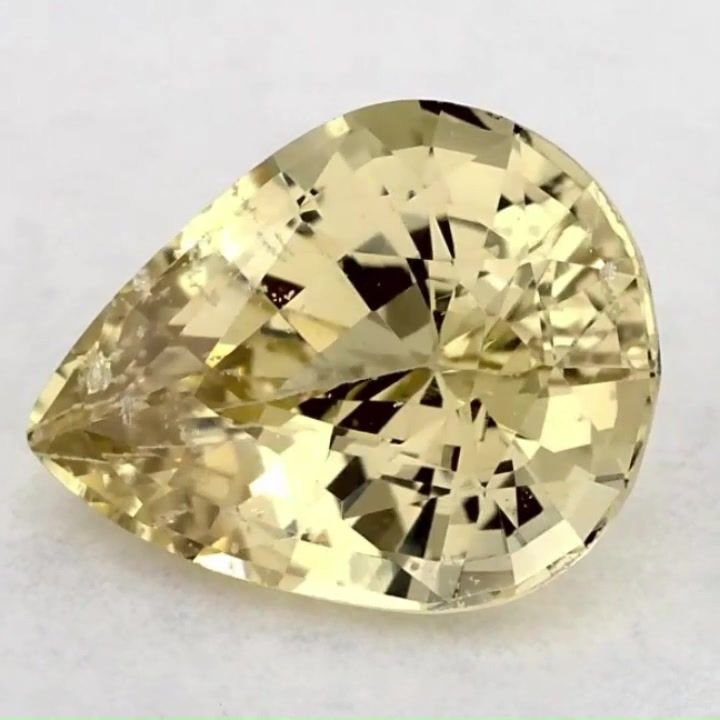 1.96 Carat Yellow Pear Sapphire