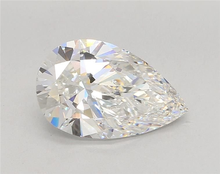 3.05ct F VS1 Rare Carat Ideal Cut Pear Lab Grown Diamond