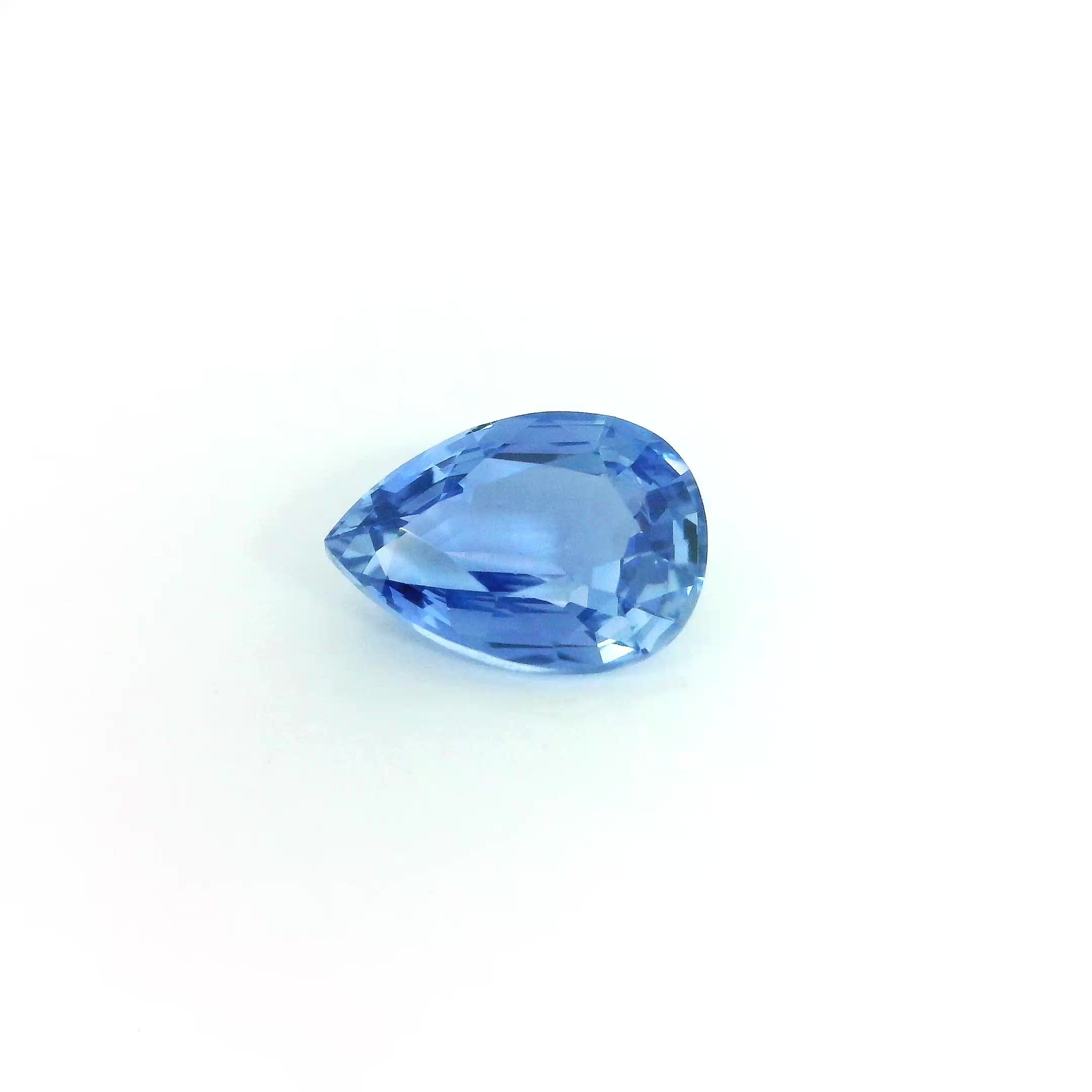 1.85 Carat Blue Pear Sapphire
