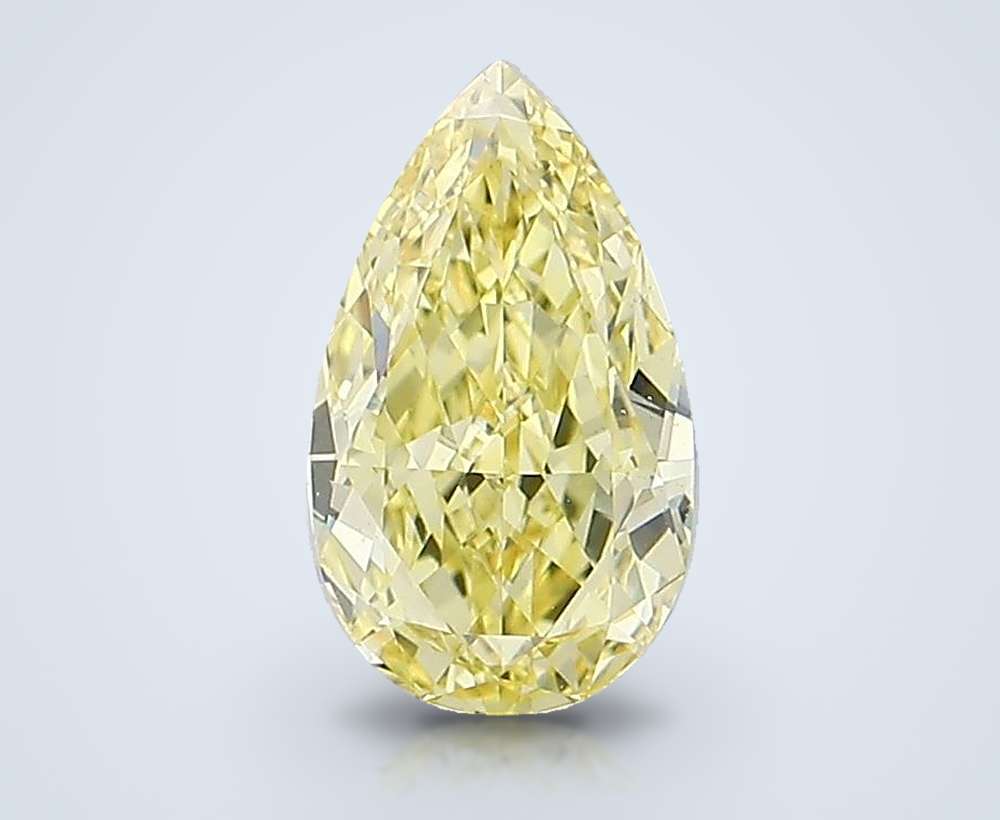 1.48 Ct. Fancy Intense Yellow Pear Lab Diamond