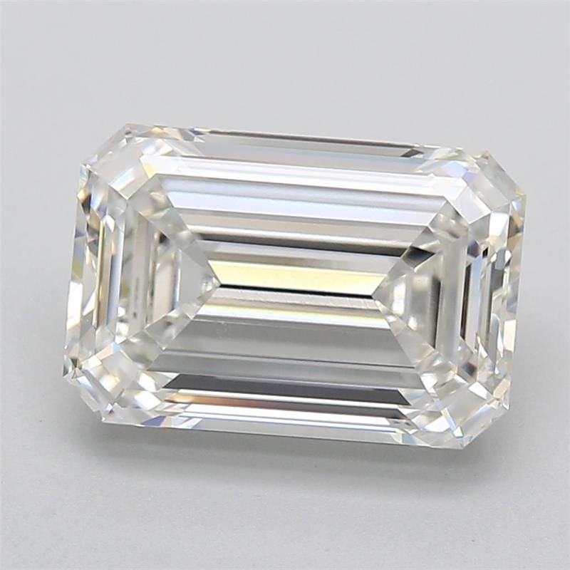 5.08ct F VVS2 Rare Carat Ideal Cut Emerald Lab Grown Diamond