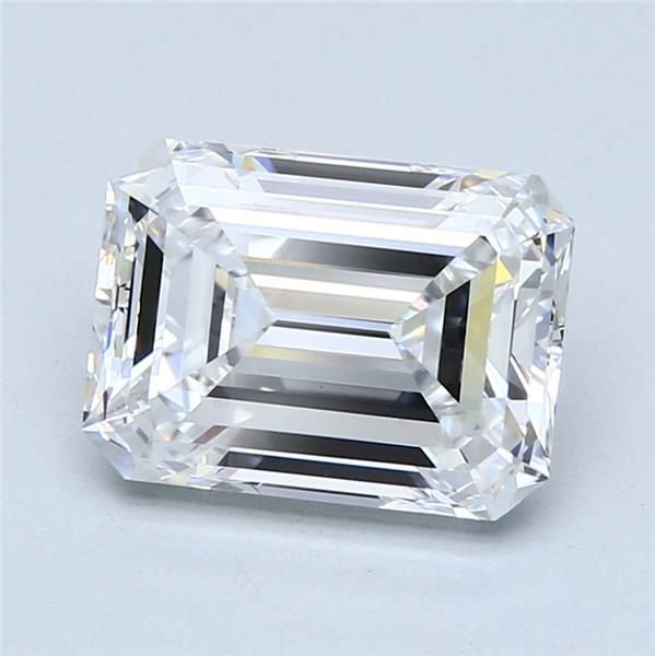 3.53ct D VS2 Rare Carat Ideal Cut Emerald Diamond