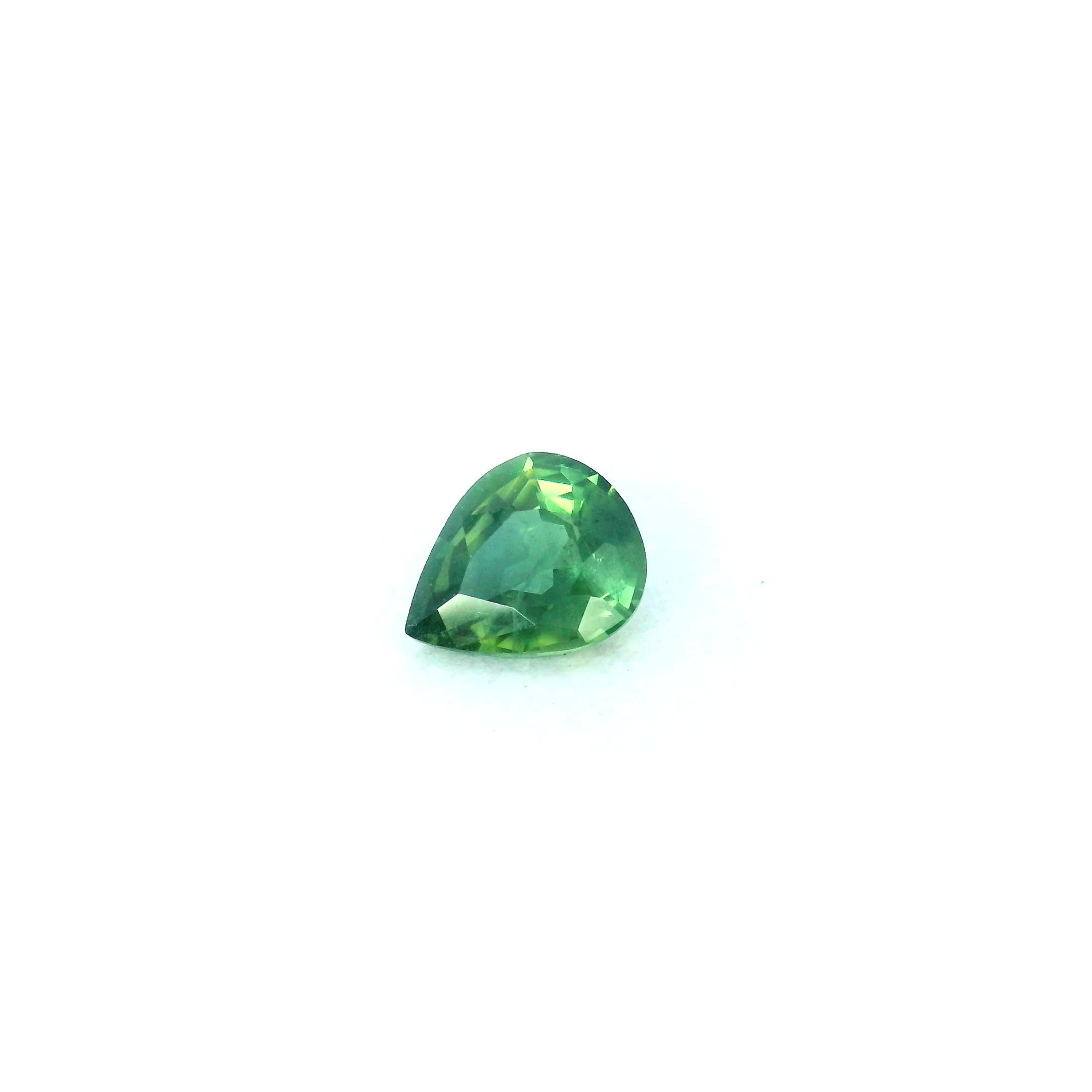 0.59 Carat Green Pear Sapphire