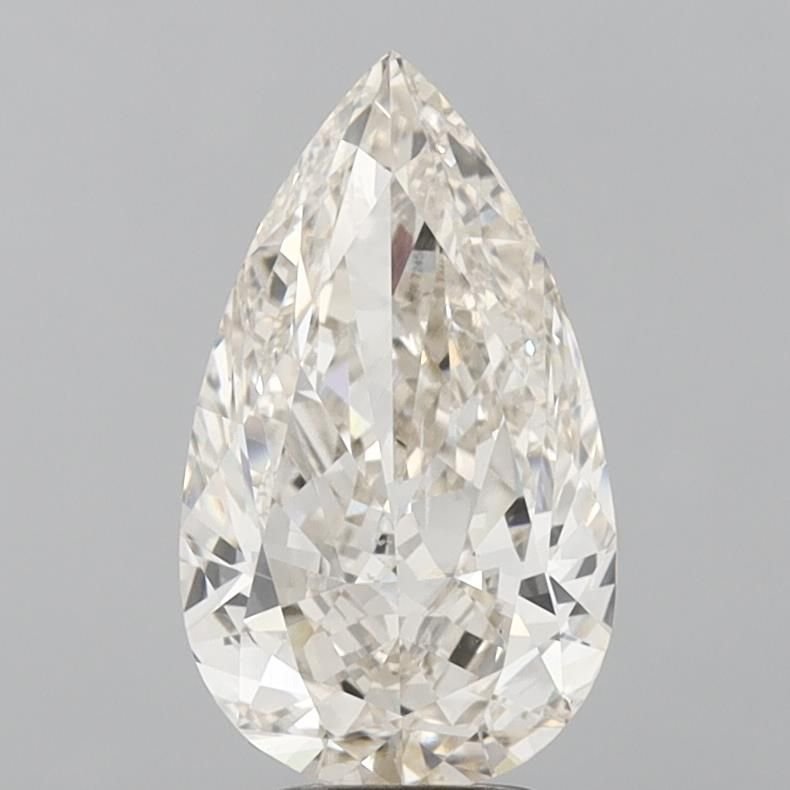 4.00ct J SI1 Rare Carat Ideal Cut Pear Diamond