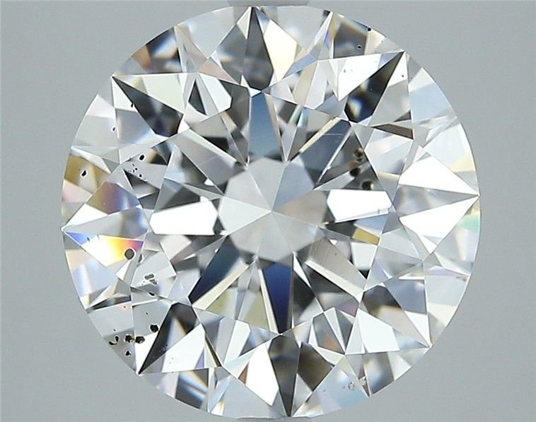 5.03ct D SI2 Rare Carat Ideal Cut Round Diamond