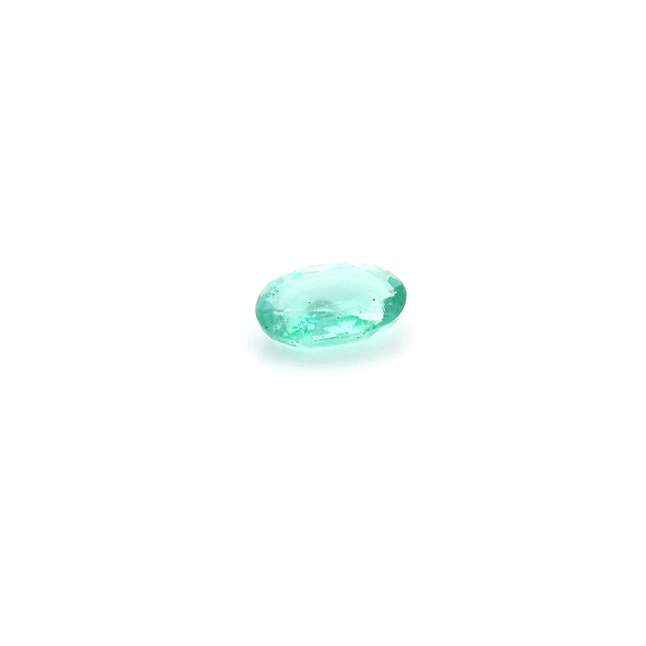 0.35 Carat Green Oval Emerald