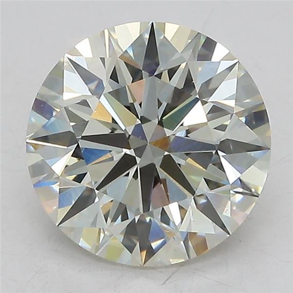 3.14ct J VS2 Rare Carat Ideal Cut Round Lab Grown Diamond