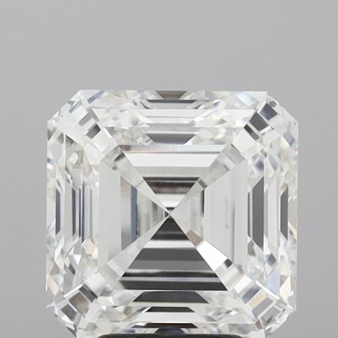 5.05ct F VVS2 Rare Carat Ideal Cut Asscher Lab Grown Diamond
