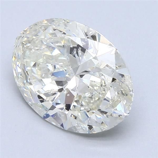 3.02ct K SI2 Rare Carat Ideal Cut Oval Diamond