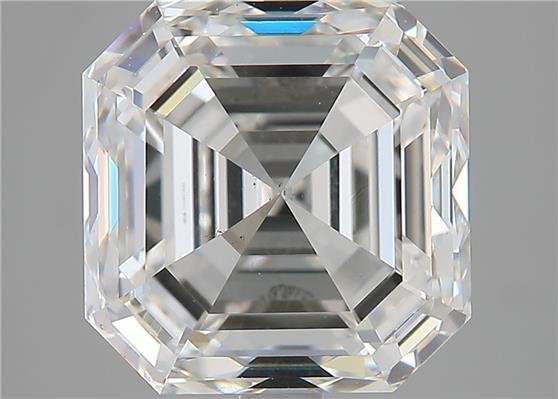 5.03ct F VS2 Rare Carat Ideal Cut Asscher Diamond